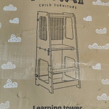 KYWAI® Lernturm ab 1 Jahr Klappbar umwandelbar in Schreibtisch und Stuhl  wei�