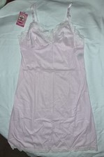 Vintage Sears Slip Womens 36 Short Pink Lace Non Cling 100 Nylon Tricot NWT