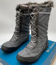 Columbia Women's Minx Mid III Snow Boots, Titanium Gray Steel/Gray Ice, Size 8