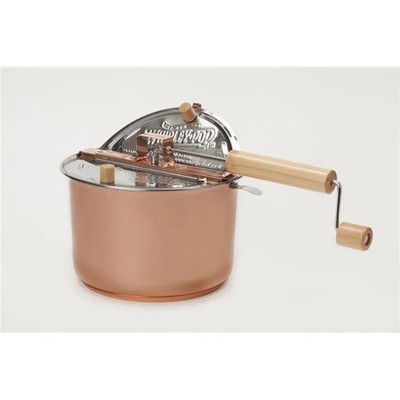 Cooper Plated Stainless Steel Stovetop Popcorn Popper #23010-D