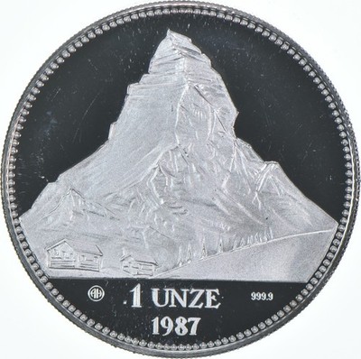 1987 AH Switzerland Unze Matterhorn Ag Proof 1 Oz Silver Swiss | eBay