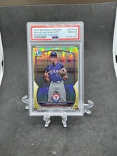 2023 Bowman Chrome Sebastian Walcott 1st Bowman Yellow Refractor /75 PSA 10!