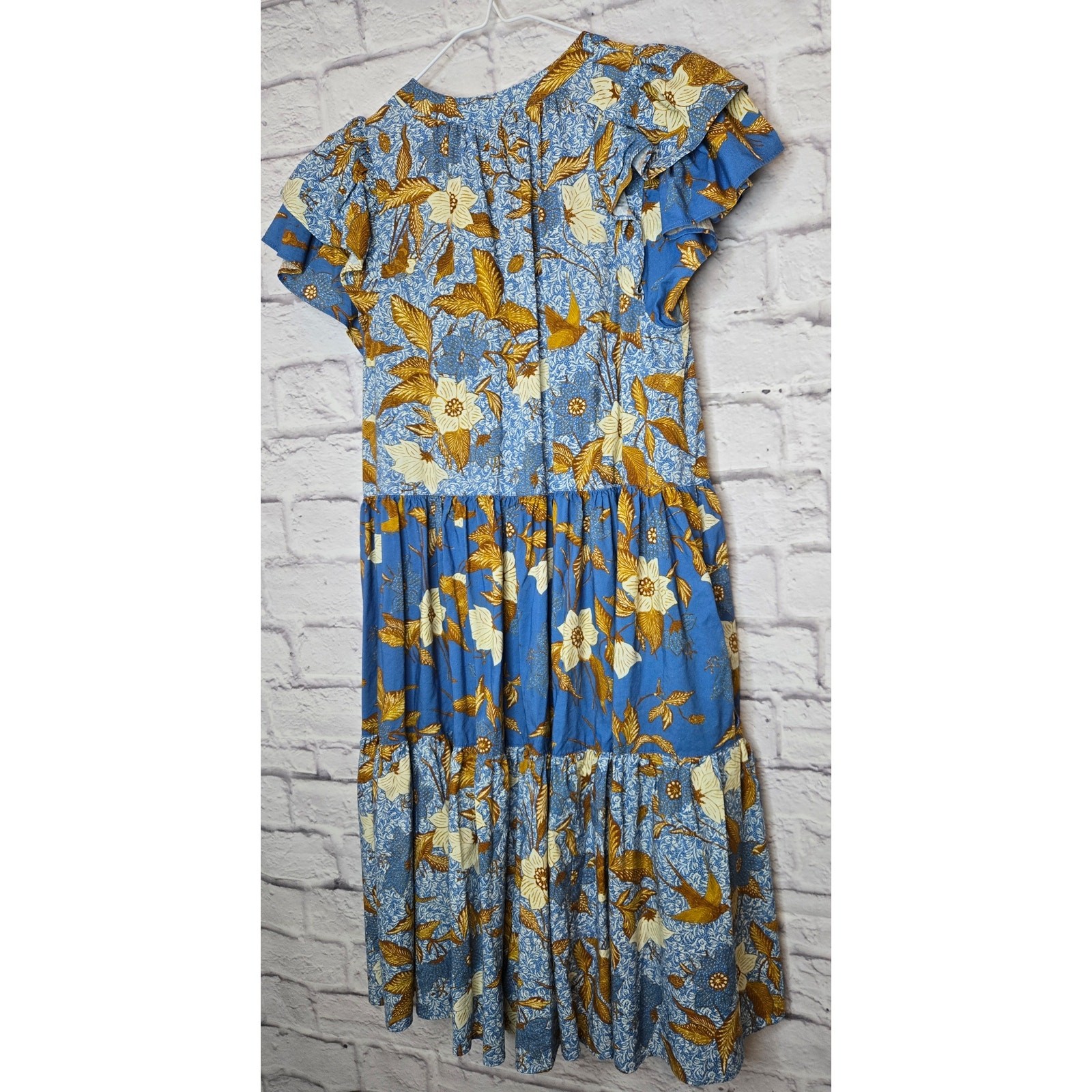 ULLA JOHNSON Gail Ruffled patchwork fall floral p… - image 5