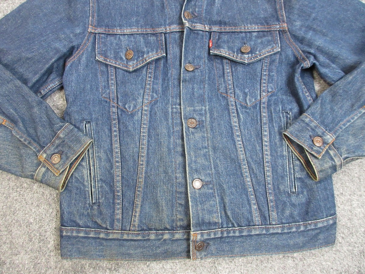 Vintage Levis 70506 Denim Jacket Mens 36 Blue Trucker USA Made