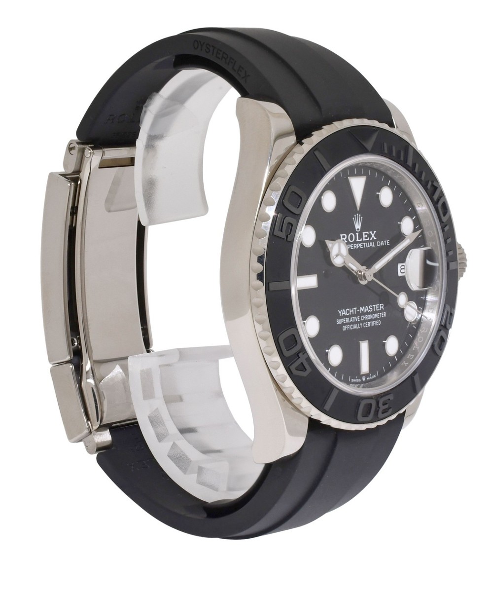 Rolex Yacht-Master 42 18k White Gold Mens Oysterflex Watch B/P 24