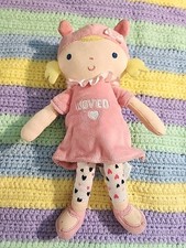 Carters Lovey Pink Doll Baby Toy Blonde Dolly