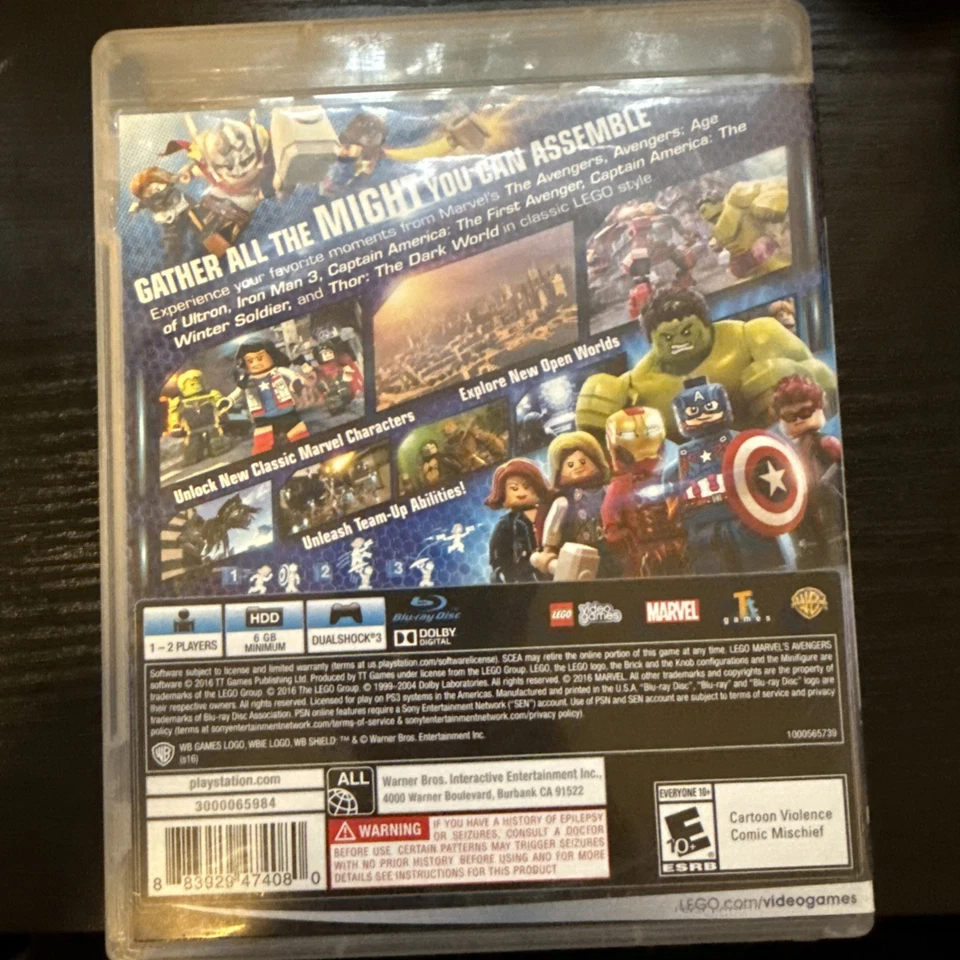PS3 Lego Marvel Avengers Videojuego Playstation Estuche Completo Inserto Probado Foto 2 de 4