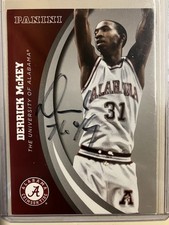 Alabama Basketball Derrick McKey Signed card 