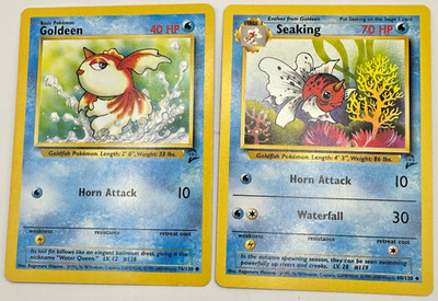 Pokemon Karte TCG Seaking 60+76/130 Basis Set 2 no Holo Vintage LP Englisch