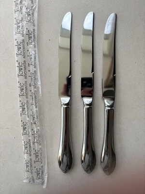 Towle - BOSTON ANTIQUE (glossy) - 3 dinner knives (Japan 18/8 stainless) NEW