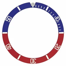 BEZEL INSERT ALUMINUM FOR ROLEX SUBMARINER BLUE/RED PEPSI 16800,16808,16610