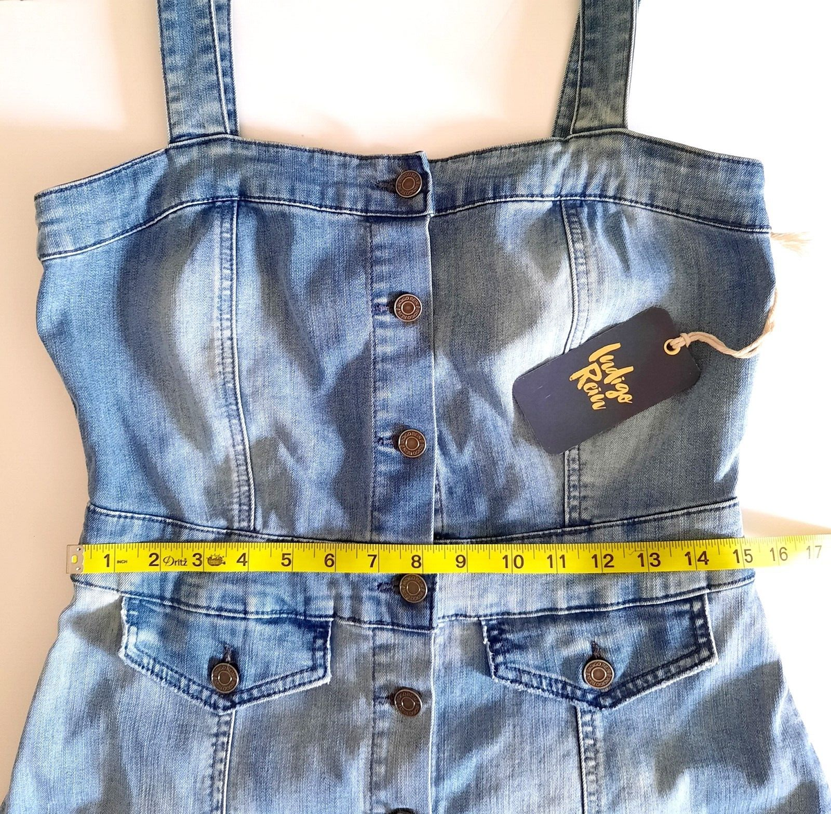 indigo rein denim dress Indigo Rein Denim Jean Fitted Dress/Jacket Size Medium NWT