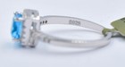 LAB CREATED 1.10 Cts BLUE TOPAZ & WHITE SAPPHIRE RING .925 Sterling Silver - NWT — photo 4