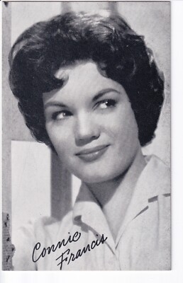 Connie Francis Arcade Card  Billboard Vintage 1960's Era - Great Shape!