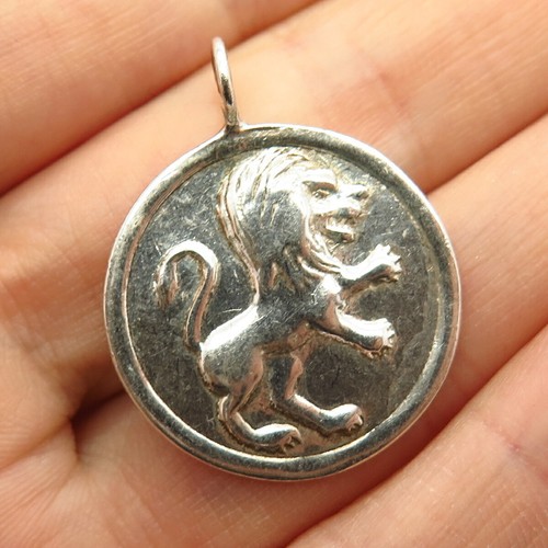 Leo .925 Solid Sterling Silver Horoscope Pendant Zodiac