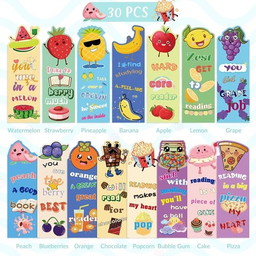 Bookmark 30PCS Kids Bookmarks Bookmarks for Kids Book Marks for Reading Kids ... - Picture 3 of 3