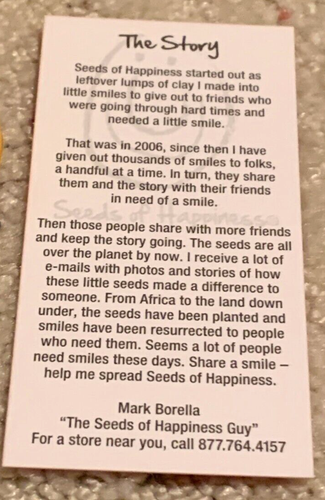 Seeds of Happiness~ Confetti Sculpture Happy Face~Smiley Clay Art~Whimsical - Picture 4 of 4