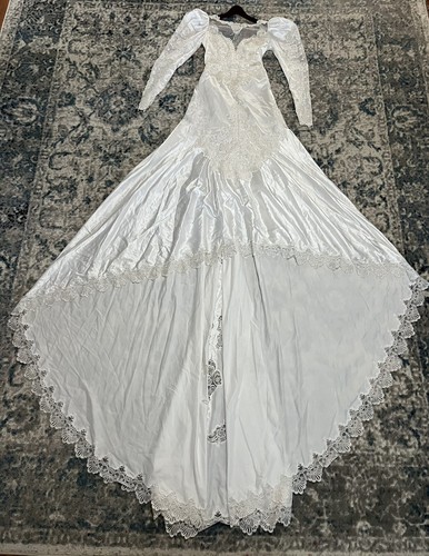 ALFRED ANGELO~1980's~Wedding Dress-EUC-Size 8 - Picture 17 of 24