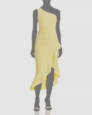 Aqua Women's Off The Shoulder Crepe Cocktail Dress - 100% exclusive - Yellow - Size 10 - Lemon