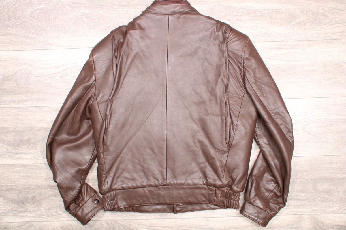 Vintage Brooks Brothers Brooksgate Brown Leather Bomber Hood Vintage Brooks Brothers Brooksgate Brown Leather Bomber Hood