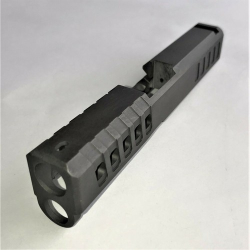 Slide for Glock 43 completely Stripped w/ front cut out in Battle Worn Tungsten - Picture 6 of 6
