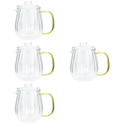 4pcs Coffee Accessories Clear Kettle Household Bottle Glass-