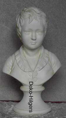 Büste Kind Kopf Figur Junge Stuckgips Skulptur Dekoration Säule Statue Crem 2037