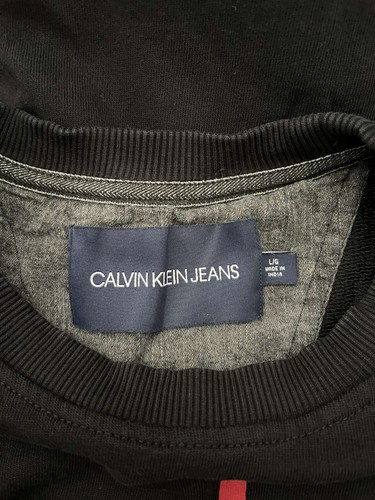 Calvin Klein Jeans Womens Large Black Crew Neck Sweatshirt - Picture 3 of 4