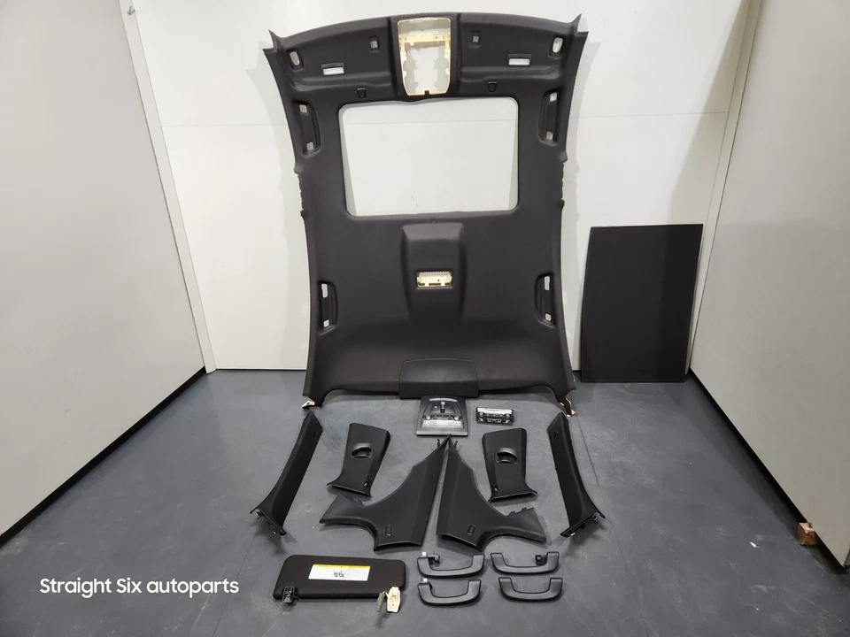 ✅11-16 OEM BMW F10 535 550 M5 negro techo techo pilares viseras conjunto antracita Foto 2 de 4