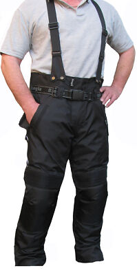 Bangla Motorrad Hose Motorradhose Protektoren Textil schwarz mit Hosenträger L