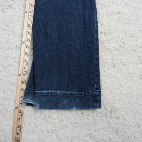 X2 Jeans Damen Größe 6 Blau Denim Straight Fit Ausgestellte Beine Bootcut Dunkle Waschung - Bild 7 von 13