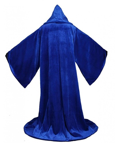 LuckyMjmy Velvet Wizard Robe with Satin Lined Hood and Sleeves - Picture 105 of 130