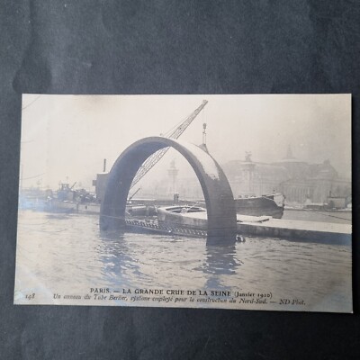AK Paris Hochwasser Januar 1910 Röhrenring Berlier Neurdein Fotokarte