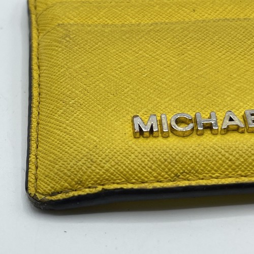 Michael Kors Jodie Travel ID Credit Card Holder Yellow Mini - Picture 4 of 9