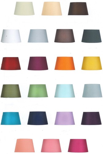 8" 10" 12" 14" Cotton Textured Fabric Empire Drum Shade Table Ceiling Lampshade - Afbeelding 1 van 26