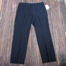 Perry Ellis Portfolio NEW Men Modern Fit Stretch Dress Pant Golf Navy Blue 34x29