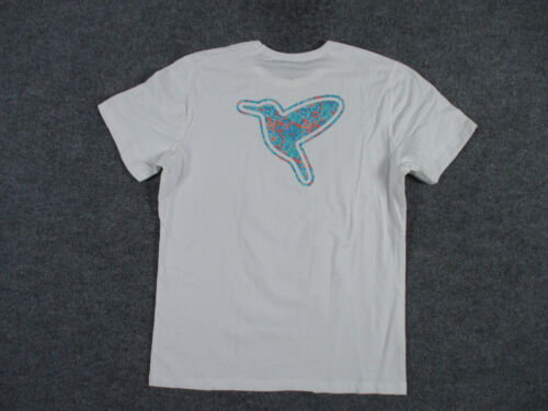 Birddogs Shirt Adult Medium White Short Sleeve Crew Neck Graphic Floral Mens