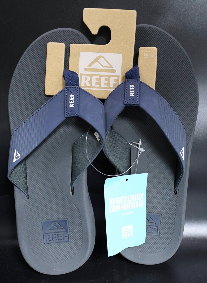 Reef Phantom II Men's Flip-Flop Sandals, Grey/Navy, Sizes 9-12