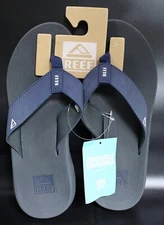 Reef Phantom II Men's Flip-Flop Sandals, Grey/Navy, Sizes 9-12 (RF0A3YMHGNV)