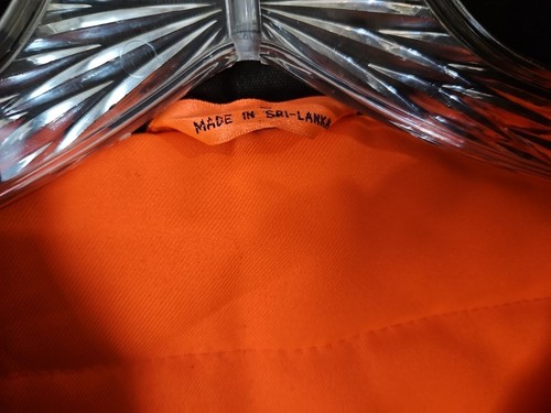 SPORTS AFIELD Vest Mens Large Camo Neon Orange Hunting Reversible Puffer Jacket - Picture 6 of 8