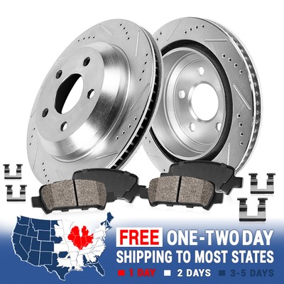 Ceramic Pads For 2013 2014 2015 Audi Q5 Front+Rear Drilled Slotted Brake Rotors