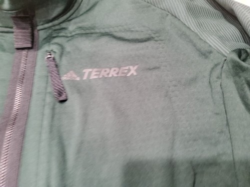 Men's NWT Adidas Terrex Tech Flooce Green Light Hiking Jacket Size Small $110 - Picture 3 of 24