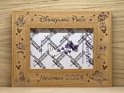 Beliebiger Wortlaut graviert & personalisiert Disneyland Paris Bilderrahmen