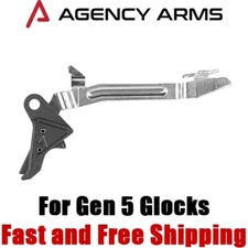 Agency Arms Match Drop-In Flat Trigger & Polished Bar Kit for Gen 5 GLOCK