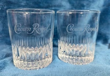 Limited Edition CROWN ROYAL Established 1939 Whiskey Rock Glasses Set of 2