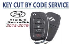 KEY CUT BY CODE  +  Hyundai Santa Fe  2015-2019 Remote Flip Key TQ8-RKE-4F31 A++