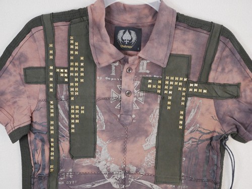 Genuine Vintage Salvage Brand Collared Shirt "Meilonstag" Brown V51T336 Size S - Picture 2 of 17