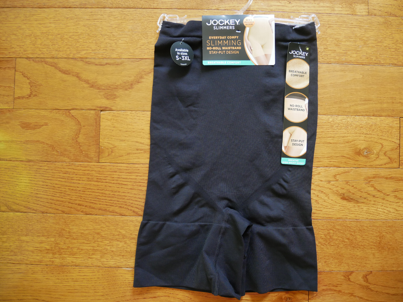 Jockey+4239+Slimmers+Breathe+High+Waist+Mid+Length+Short+Panty+28Black