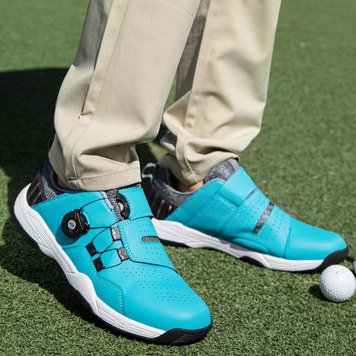 Men's Waterproof Golf Sneakers Quick Lacing Non-slip Golf Training Sneaker - Picture 2 of 28