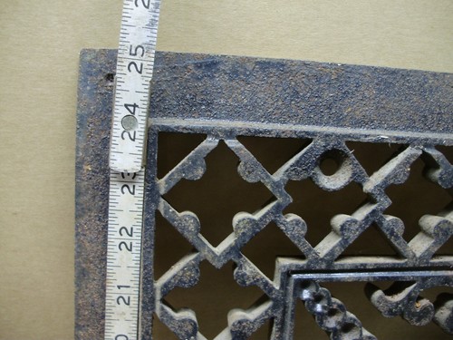 Antique Cast Iron 24" x 24" Cold Air Return Heat Register/Grate/Vent, - Picture 12 of 14